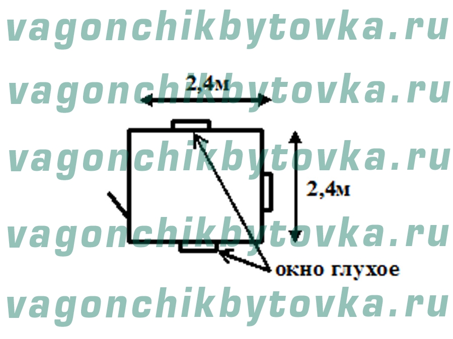 Блок-контейнер 2,4м под пост охраны